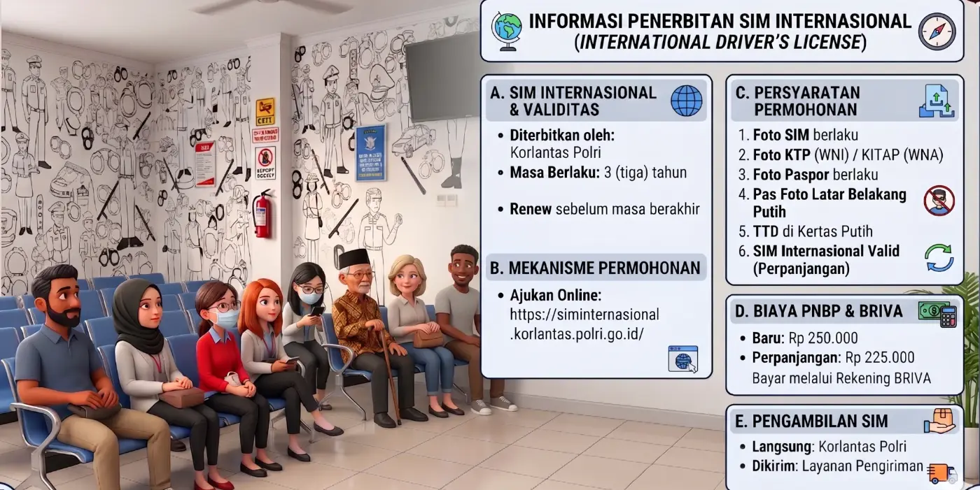 Infografis informasi penerbitan SIM Internasional