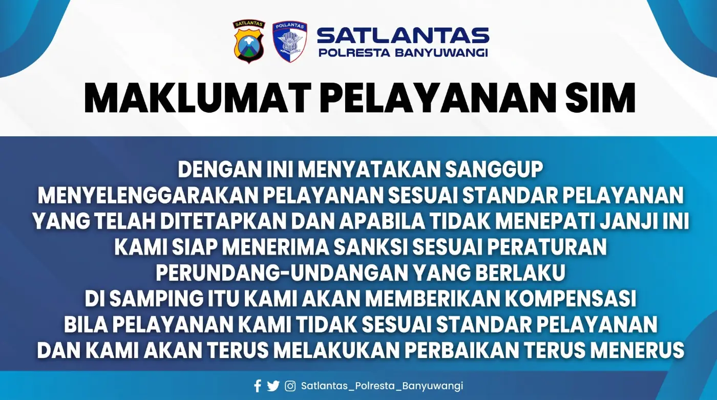 Poster Maklumat Pelayanan SIM